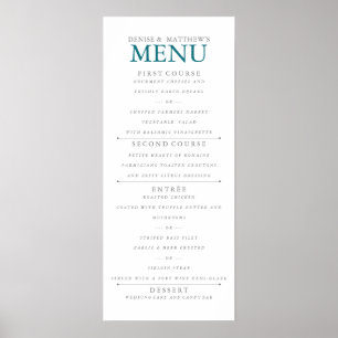 4" x 9" Harbor Blue  Menu ポスター