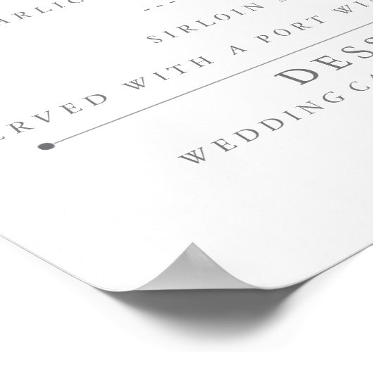 4" x 9" Harbor Blue Menu ポスター (角)