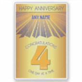 4 Year | Golden Ray 12 Step CUSTOM NAME シール (正面)