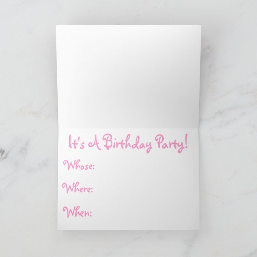 4 yr old Birthday Invitation 招待状 (内部)