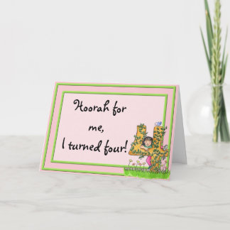 4 yr old Birthday Invitation 招待状