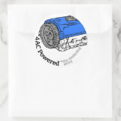 4AC電源(The Underdog Story) ラウンドシール (バッグ)