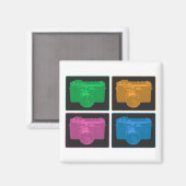 4Artポップ・アートのカメラ マグネット (正面/裏面)