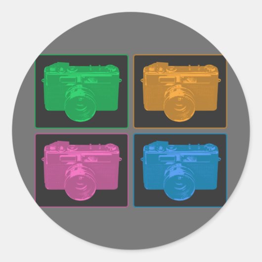 4Artポップ・アートのカメラ ラウンドシール (正面)