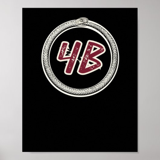 4bムーブメントOuroboros Snake #4bステッカー ポスター (正面)