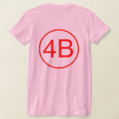 4B Tシャツ (レイダウン裏面)