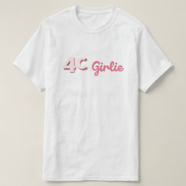 "4c Girlie" 黒髪テクスチャー グラフィックTシャツ Tシャツ