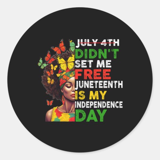 4Dnt Set Me Free Juneechは独立 ラウンドシール (正面)