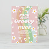 4EVER グルーヴィー 4th フォーエバー ピンク ガール レトロ 1970年代 招待状 (スタンド正面)