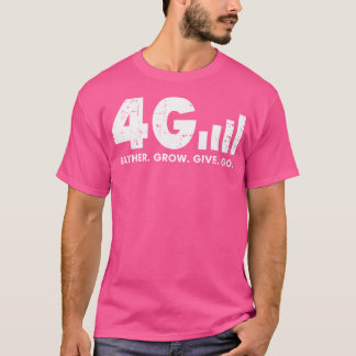 4Gギャザー成長与え神イエス信仰引用文クリス Tシャツ