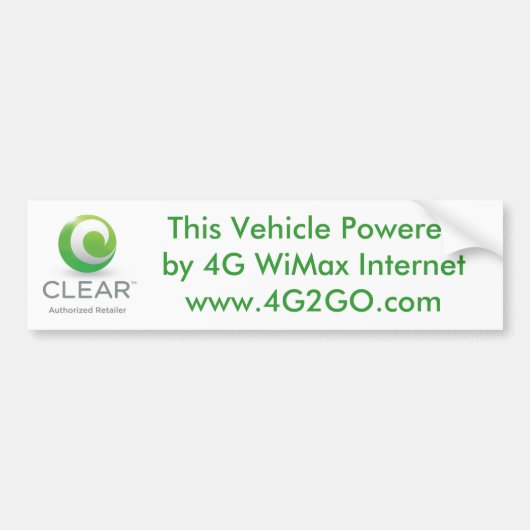 4G2GO WiMax バンパーステッカー (正面)