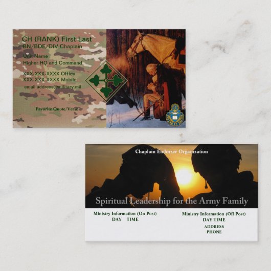 4ID牧師の名刺 名刺 (正面/裏面)