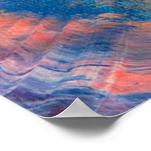 4K油彩画。カラフルクリエイティブ抽象化。 ab ポスター (角)