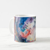 4K油絵。カラフルクリエイティブ抽象化アブ コーヒーマグカップ (正面左)