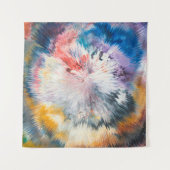 4K油絵。カラフルクリエイティブ抽象化アブ タペストリー (正面(横))