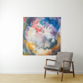 4K油絵。カラフルクリエイティブ抽象化アブ タペストリー (インサイチュ(横))