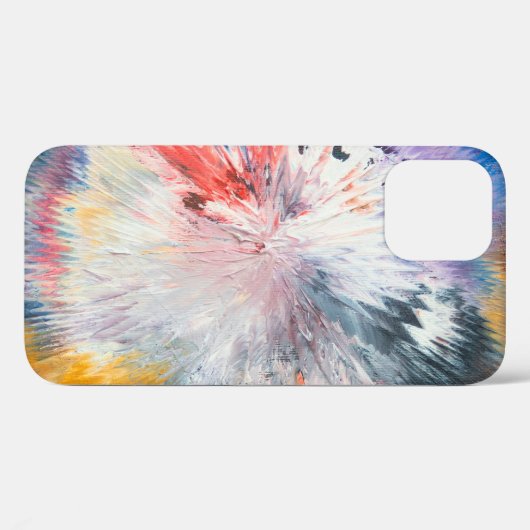 4K油絵。カラフルクリエイティブ抽象化アブ Case-Mate iPhoneケース (裏面 (横))