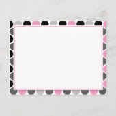 #4Modernピンクグレーの黒丸レシピカード ポストカード (正面)