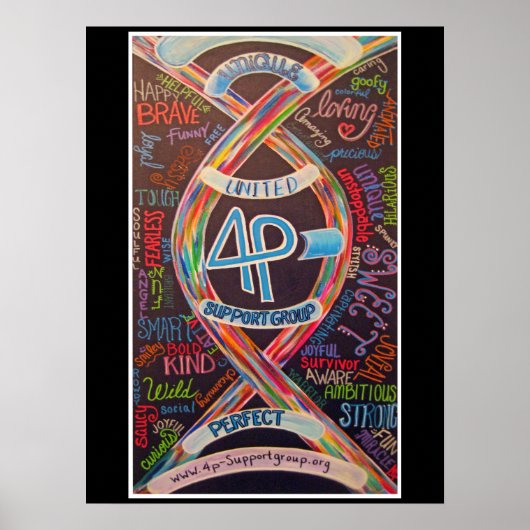 4p- Wordコラージュのポスター ポスター (正面)