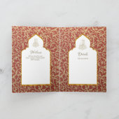 4Pgニカワリマ招待状レッド金ゴールド 華美 カード (内部)