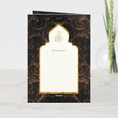 4PGニカワリマ招待状金ゴールドイスラーム華美 カード (裏面)