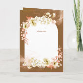 4pgヒスパニックフローラ結婚式 プログラムバイリンガルシック カード (裏面)