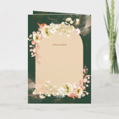 4pgヒスパニックフローラ結婚式 プログラムバイリンガルシック カード (裏面)