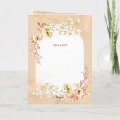 4pgヒスパニックフローラ結婚式 プログラムバイリンガルシック カード (裏面)