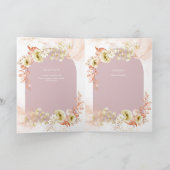 4pgヒスパニックフローラ結婚式 プログラムバイリンガルシック カード (内部)