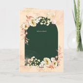 4pgヒスパニックフローラ結婚式 プログラムバイリンガルシック カード (裏面)