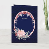 4pg BODAスペインの招待状ネイビーブルーブルゴーニュ カード (裏面)