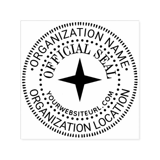 4Ptスター一般カスタム的公式シール名場所URL セルフインキングスタンプ (デザイン)
