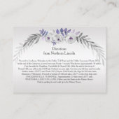 #4Purpleシルバーグレーフローラ詳細エンクロージャカード エンクロージャーカード (裏面)