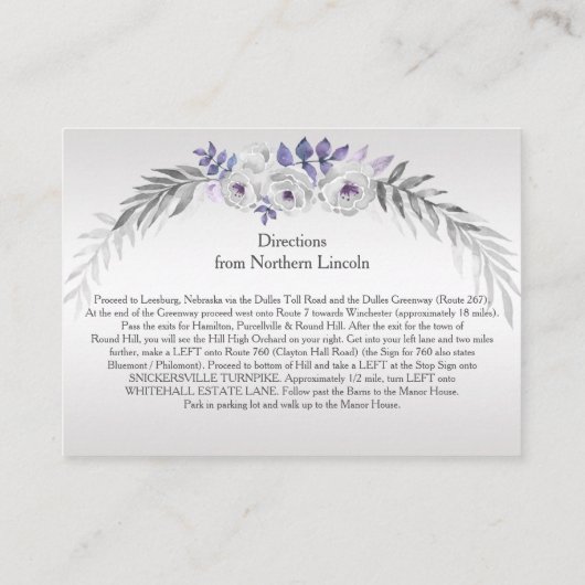 #4Purpleシルバーグレーフローラ詳細エンクロージャカード エンクロージャーカード (裏面)