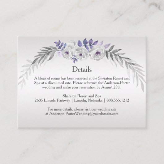 #4Purpleシルバーグレーフローラ詳細エンクロージャカード エンクロージャーカード (正面)