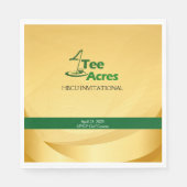 4Tエーカー金ゴールド紙ナプキン スタンダードランチョンナプキン (正面)