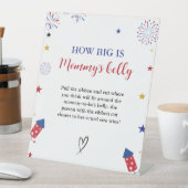 4t of How Big is Mommy's belly Baby Shower Game 台座サイン (インサイチュ)