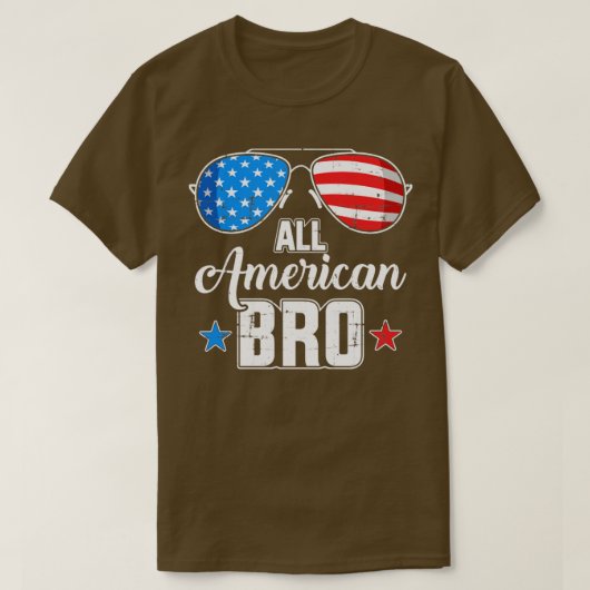 4thの一致するアメリカ合衆国の全ての兄弟の国旗 tシャツ (デザイン正面)
