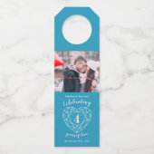 4thの結婚記念写真topaz gemstoneハート ボトルネックタグ (正面)