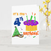 4thバースデーカード カード (黄色い花)