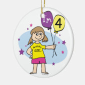 4thバースデーガール セラミックオーナメント (左)
