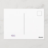 4thバースデーキャンドル |ピンクターコイズホイルカップケーキ ポストカード (裏面)