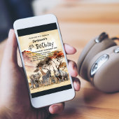 4thバースデーサファリアニマルズ誕生日 招待状