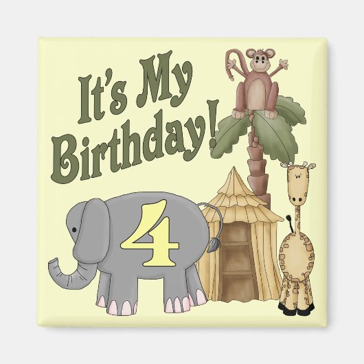 4thバースデーサファリ マグネット (正面)