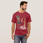 4thバースデーバレリーナダンサーバレエブラックガール tシャツ (正面フル)