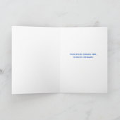 4thバースデーパピーテーマ – かわいい犬の青い男の子パティー カード (内部)