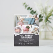 4thバースデーフォトコラージュ招待状ボーイガールミックスミックス (スタンド正面)