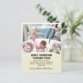 4thバースデーフォトコラージュ招待状ボーイガールミックスミックス (スタンド正面)