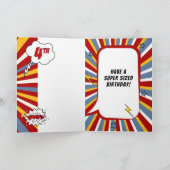 4thバースデーボーイスーパーヒーロー漫画テーマ カード (内部)