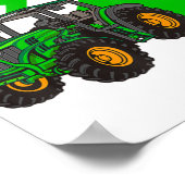 4thバースデーボーイトラクターファーム4歳誕生日 ポスター (角)